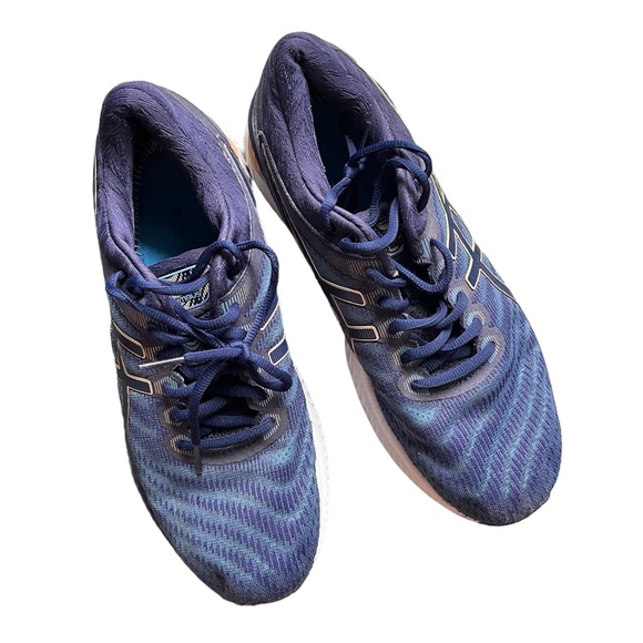 Asics Women's Gel Nimbus 22 Running Shoes - Blue, Size 9 - Picture 1 of 10